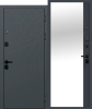 Дверь металл 9см 860мм правая Концепт Сатин графит зеркало ***