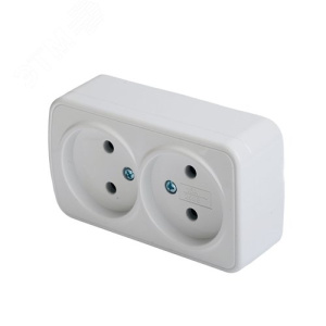 Розетка Бланка 2 мест. наружная без зазем. 