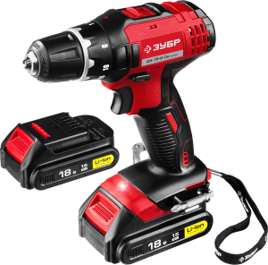 Дрель-шуруповерт ЗУБР 18В, 40Н.м, 2 АКБ (кейс)