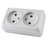 Розетка Ладога 2 мест. наружная без заземл.