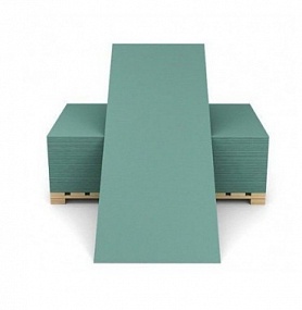 Гипсокартон Влагостойкий 9,5мм 2500*1200