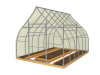 Теплица каркас Удачная Капелька ОЦ 3*4*2,25м шаг 0,67м ***
