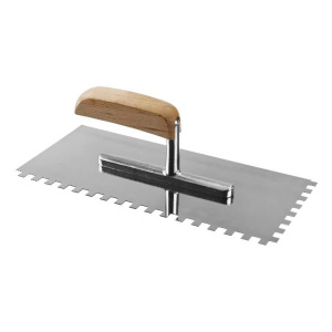 Гладилка из нерж. 280*130мм деревянная ручка