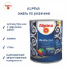 Грунт-эмаль по ржавчине алкидная Alpina шелковист.-мат. 0,75л серая