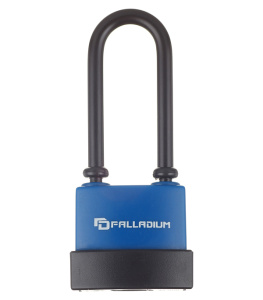 Замок навесной Палладиум прорезиненный 65L 65мм удл. дужка англ.ключ 