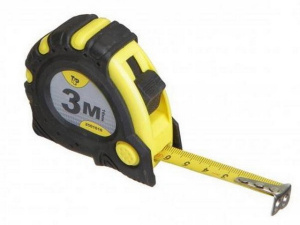 Рулетка 3м резин-пластм.корп.
