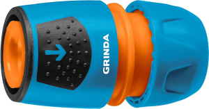 Соединитель для шланга пластиковый Grinda 1/2" - 3/4" быстросъемный
