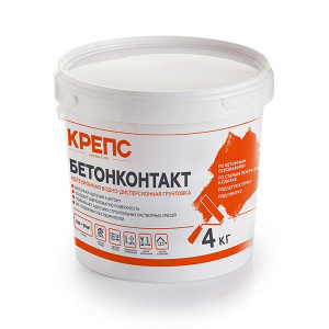 Грунтовка Бетон-контакт наружн. работ Крепс 4кг