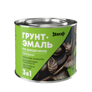 Грунт-эмаль по ржавчине Узор 1,8кг серая