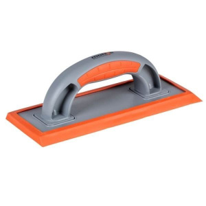 Терка для цементной затирки 260*100мм мягкая резина трехкомп. ручка