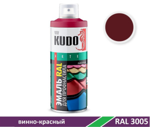 Эмаль аэрозоль для металлочер. вино-красное RAL 3005 520мл