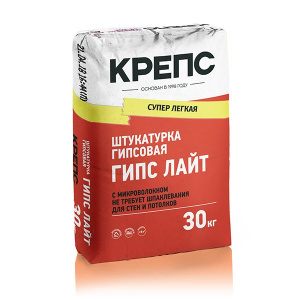Штукатурка гипсовая Крепс Гипс Лайт 30кг